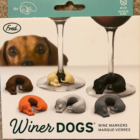 Dachshund Winer Dogs or Cat Wine Lives Wine Markers - Picture 5 of 8